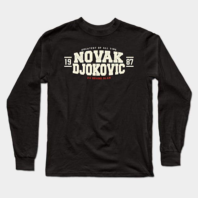 novak djokovic goat Long Sleeve T-Shirt by SmithyJ88